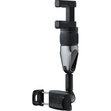 Support téléphone pour rétroviseur de voiture, rotatif 360° et rétractable, support multifonction pour smartphone, fixation miroir arrière véhicule (1/5)
