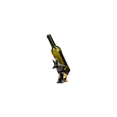 Casier à Vin en Résine Synthétique 3D Animal Affichage de Vin Debout Anubis Chat Chien Support de Table Ornement pour Cuisine, Bar, Cellier