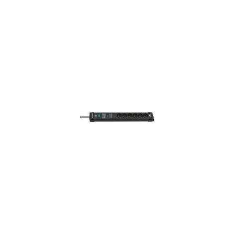 Brennenstuhl Premium-Line PDU, 6 sockets, 3m, black, with switch and surge protection (1951164400)