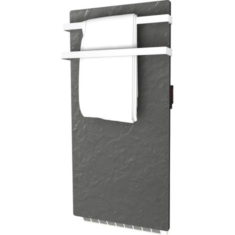 Sèche-serviettes soufflant 1700W noir avec soufflerie – Programmation hebdomadaire – Détection fenêtres ouvertes – NN17BLG – Valderoma (1/6)