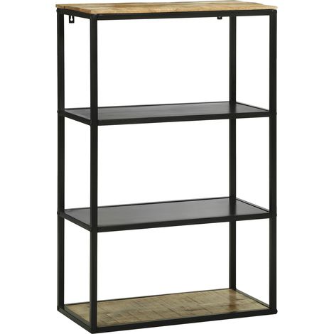Bücherregal 70 x 35 x 110 cm Massivholz Mango