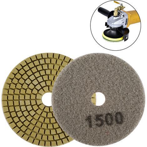 100 mm 4" Nassschleifscheibe mit Diamantanteil für Granitstein (Körnung 1500) (1/5)