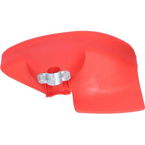 BelleRise - Cache-herbe – Protection en plastique robuste – Pour débroussailleuse et tondeuse – 27,8 x 18 cm – Rouge (1/5)