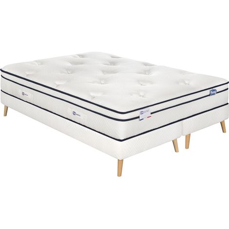 Ensemble L'INEGALE, matelas ressorts ensachés 160x200, ferme, H27 + 2 sommiers (1/3)