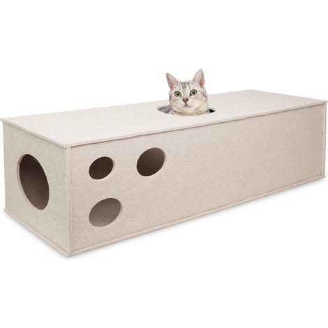 Tunnel pour chat en feutre - Grotte modulaire pliable pour chat et chaton (1/5)