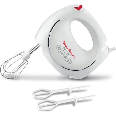 Batteur électrique 200 W blanc et rouge