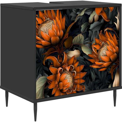 Badezimmerschrank LOCHEM Schwarz Eichen-Optik 60 x 40 x 61 cm vidaXL (1/5)