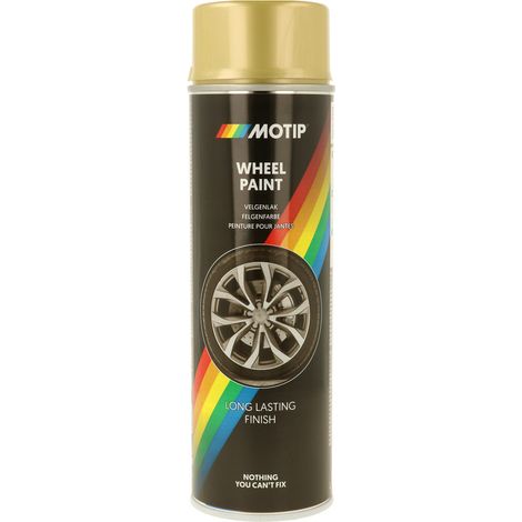 PEINTURE POUR JANTES OR BRILLANT AEROSOL 500ML MOTIP