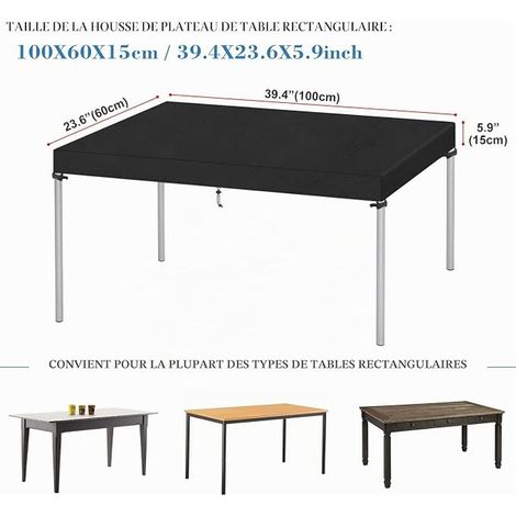 Garden Table Cover, Tarpaulin, Garden Furniture Cover, Outdoor Garden Table Cover, Oxford Fabric, 100 x 60 x 15 cm (1/2)
