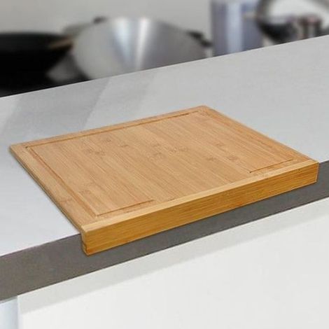 Planche à Découper - Bambou - 45 x 35 x 1,3 cm - Design Épuré - Résistante (1/2)