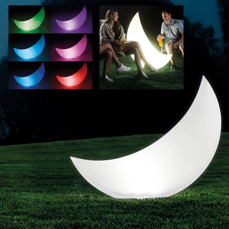 Intex LED Schwimmleuchte Halbmond Pool Garten 135 x 43 x 89 cm (1/5)