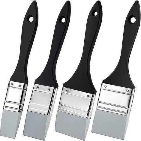 Ensemble de 4 pinceaux en silicone pour peinture résine, avec modelage des couleurs, 1, 1,5, 2 et 2,5 pouces. (1/5)