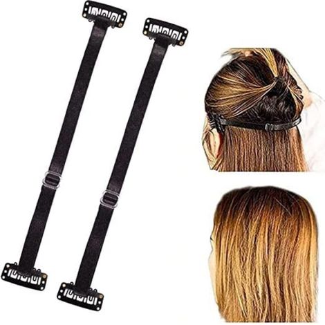 Beyamis Bandes liftantes visage invisibles - Réutilisables pinces cheveux noir x2 (1/4)
