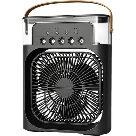 4-in-1 Portable Air Cooler, Mist Modes, Small Air Conditioner for Bedroom, Mobile Air Conditioner with Evaporative Cooler Tank, Black (1/5)