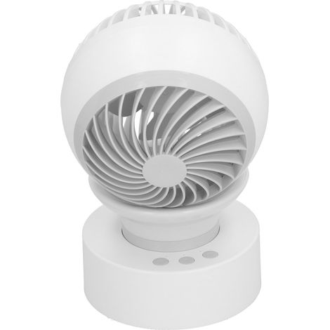 Ventilateur de bureau USB avec tête oscillante automatique, mini ventilateur électrique de table avec lumière pour la maison et le bureau. (1/5)