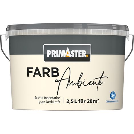 Primaster Farbambiente Wandfarbe matt kaschmir 2,5 L Wandfarbe