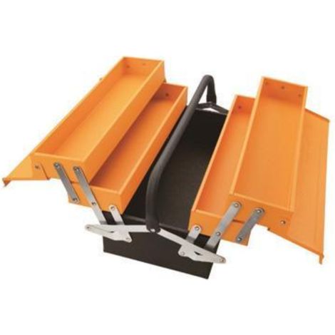 Caja de herramientas metálica Tolsen 5 compartimentos 40x20x19,5