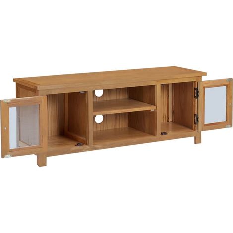 Meuble TV, Étagère TV, Meuble de Salon, 110x35x44 cm Bois de chêne massif OIB5529E
