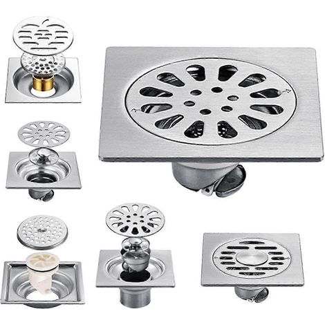 Siphon de sol pour douche, avec système anti-retour, adapté aux salles de bains, pour une installation dans les zones résidentielles humides.-AquaForge (1/3)