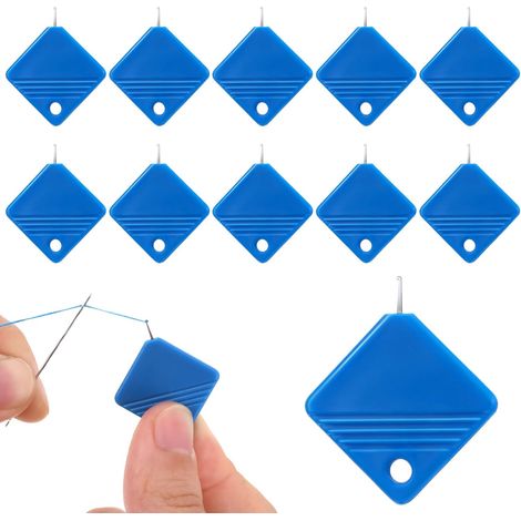 Lntyq Lot de 10 enfile-aiguilles pour coudre à la main, enfile-aiguille en plastique pour aiguilles à coudre à la main, pour la couture, le point de croix, le bricolage, la couture, le bricolage