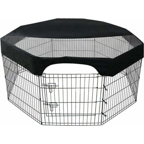 RHG Tigrezy Couverture de parc pour animaux de 24 8 panneaux Octagonal Pet Fence Netting Cover Waterproof Shade Cover