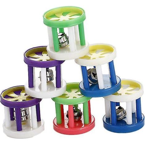 Un ensemble de 5 jouets pour animaux de compagnie en plastique en forme de cloche (1/3)