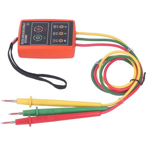 Testeur de séquence de phases triphasé portatif SM852B, indicateur de rotation de phase AC, détecteur de tension et courant, outil de mesure électrique (1/5)