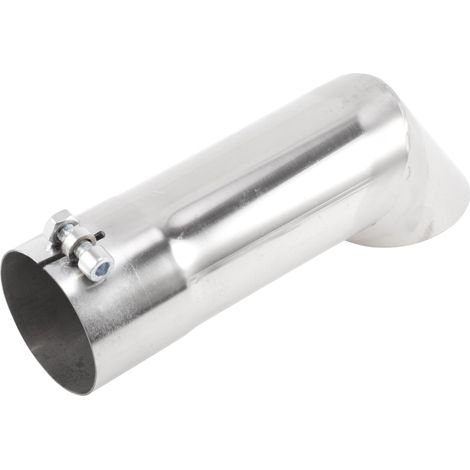 Embout D'Échappement Coudé De 2,5 Pouces En Acier Inoxydable Poli T201, Tube Coudé À Mandrin, 9,1 Pouces X 2,5 Pouces, Couleur Argentée (1/5)