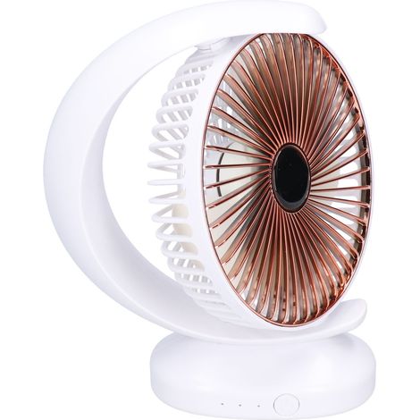 Kleiner, per USB aufladbarer Tischventilator mit einstellbarem Luftstrom für Zuhause, Büro, Reisen und den Einsatz im Freien – ein tolles Geschenk für den Sommer (1/5)