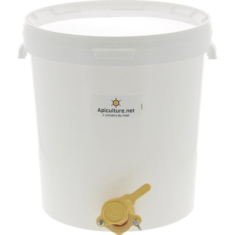 Maturateur à miel 40 kg en plastique alimentaire – Léger avec poignées intégrées – Robinet pour extraction contrôlée – Décantation optimale