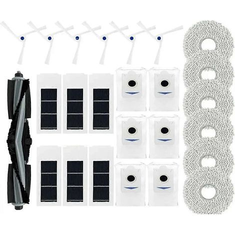 Pour X2 / X2 Pro / Debot X2 Omni : Consommables, balai à franges avec filtre HEPA, brosse principale rotative, brosse latérale, sac à poussière et accessoires (1/5)