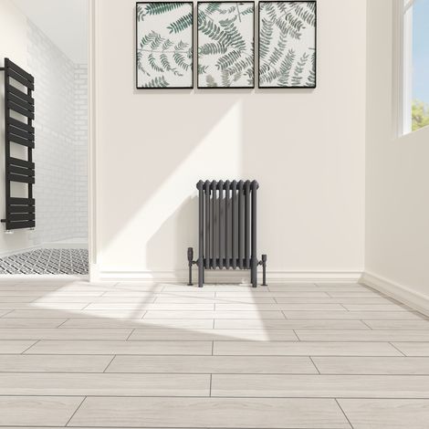 Traditional 4 Column Radiator Cast Iron Style Heating Rads Horizontal Anthracite 600x425mm (1/5)