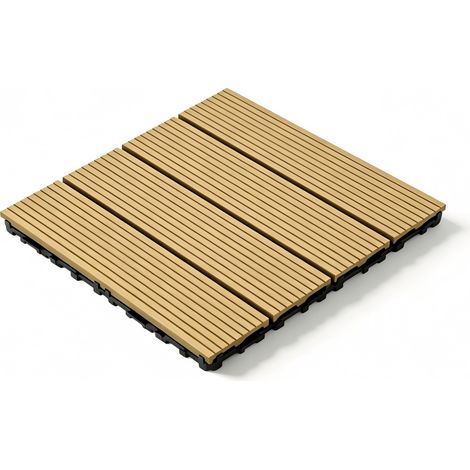Brstheco Dalles de Terrasse PE 30x30cm Sol de Terrasse 22 Pièces (1/5)