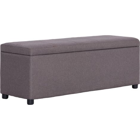 Panca con Vano Portaoggetti 116 cm Grigio Talpa in Poliestere vidaXL (1/5)