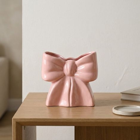 Sculptural Pink Bow Shaped Vase (1/2)