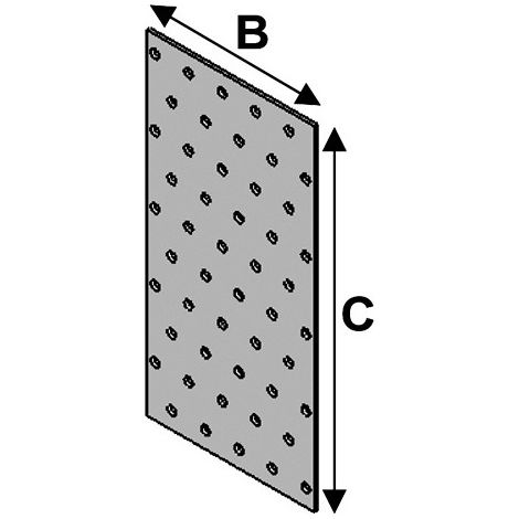 Plaque perfo. 40x160x2,0