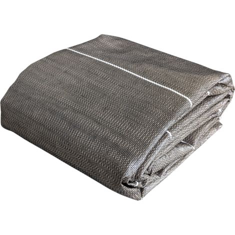 ZENLYS Toile de paillage anti mauvaises herbes Longueur 40m Largeur 5,15m Coloris Marron 130grammes par m2 Grande Largeur 5mètres (1/5)