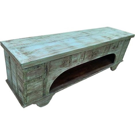 Mueble bajo de madera artesanal 165-175x45x57h cm (1/5)