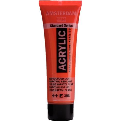 Peinture acrylique - Amsterdam - Standard - 20 ml - Rosso Naftolo Chiaro - Satiné (1/2)