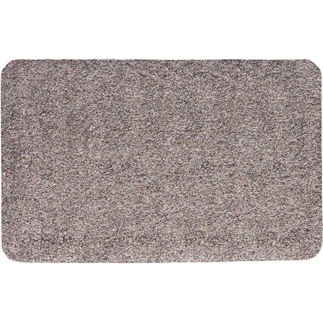 Tapis d'entrée Andiamo Samson, tapis anti-salissures, lavable, antidérapant, en coton, coloris : granit, dimensions : (1/5)