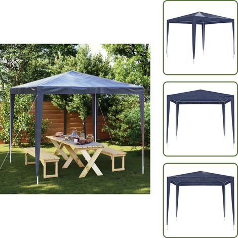 Tente de réception 2,5x2,5 m bleu - Tente De Réception - Auvent - Abri Jardin - Parasol - Fête Extérieure (1/5)