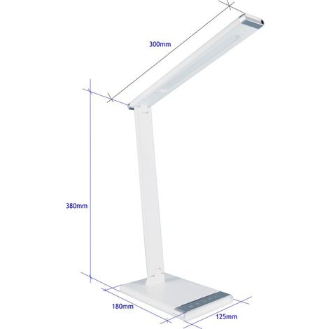 Jandei - Lámpara mesa LED 12W regulable y orientable con cargador USB Lampara mesa