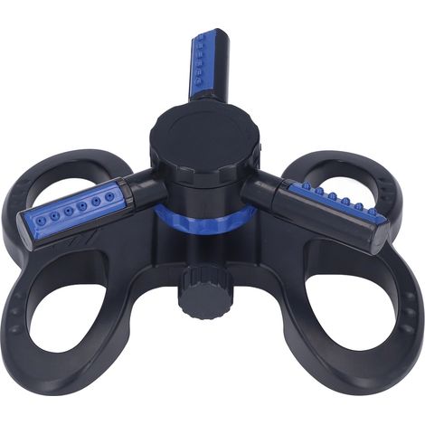 Arroseur de pelouse rotatif automatique à 360°, à trois voies avec raccord rapide, pour l'arrosage et l'irrigation du jardin. (1/5)