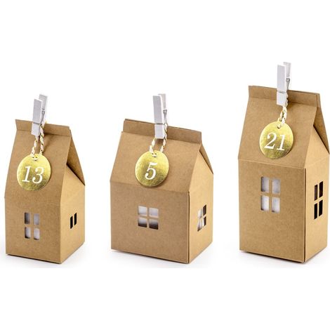 Maisons du calendrier de l'Avent assorties (1/5)