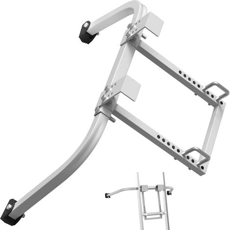 Stabilisateur d'échelle en Acier Argent Crochets d'échelle pour Toit Extension de Toit Robuste Adaptateur de Toit Universel avec Capacité de Charge de 500 LB (43x41x9cm) (1/5)
