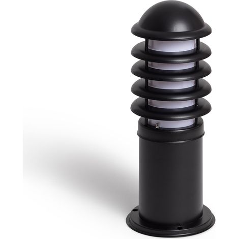 Baliza Exterior Superficie Pie 40cm Guiza Negro