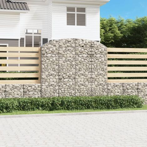 Gabion à arc élevé 200x50x180/200 cm Fer galvanisé