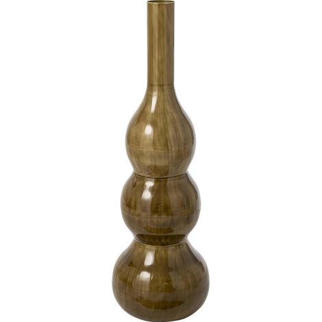 Vase haut en métal vert olive - vert olive (1/3)