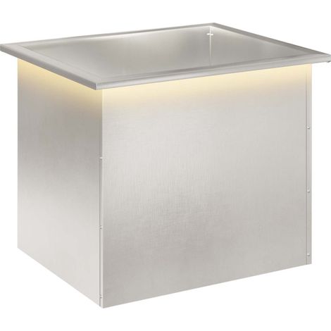 Fioriera da giardino con LED Argento 50 x 60 x 48 cm vidaXL (1/5)