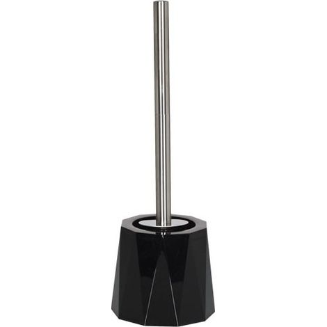 Escobillero con soporte CRYSTAL negro Spirella